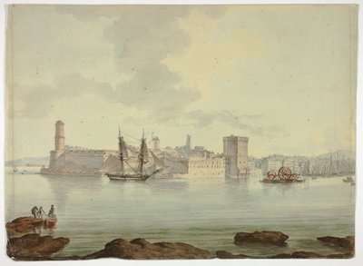 要塞都市前の港 作： William Marlow
