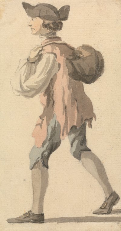 背中にバンドルを運ぶ男 作： William Marlow