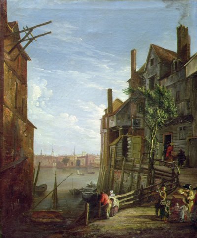 View Of The Thames At Southwark Looking Towards The City（油彩・キャンバス 作： William Marlow