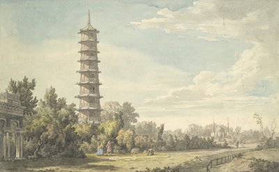 キューの荒野の眺め、1763年。 作： William Marlow