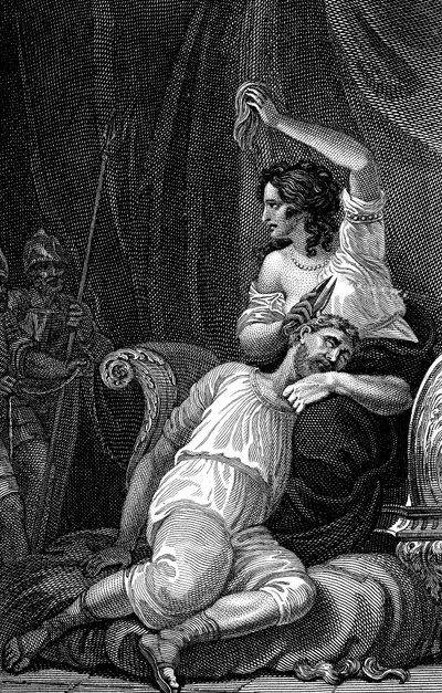 デリラはサムソンズの髪を切り、彼の力を奪いました、1820 作： William Marshall Craig