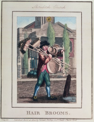 ヘアーブルームズ、ショーディッチ教会、 &39;Cries of London&39;のパブ。リチャード・フィリップス（1778-1851）1804 作： William Marshall Craig