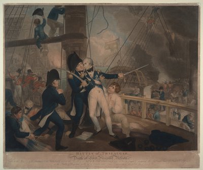 トラファルガーの戦いとネルソンの死、1806 作： William Marshall Craig