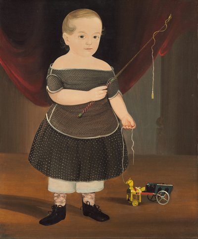 おもちゃの馬と馬車を持つ少年 1845年頃 作： William Matthew Prior