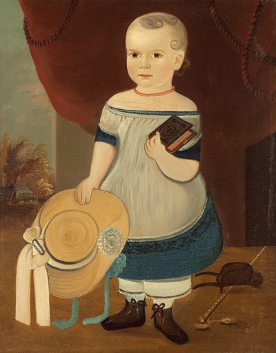 麦わら帽子をかぶった子供、18461873年頃 作： William Matthew Prior