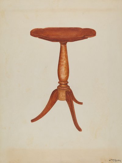Tip-table or Cant-table, 1937年。 作： William McAuley