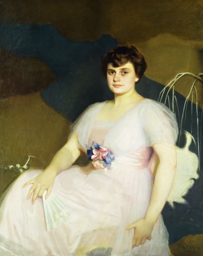 シャーロットパーカーミルンの肖像 作： William McGregor Paxton