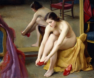 赤いラバ 作： William McGregor Paxton