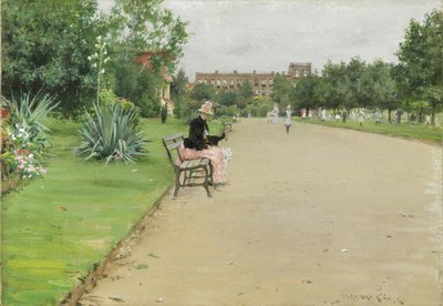 都市公園、1887年頃 作： William Merritt Chase