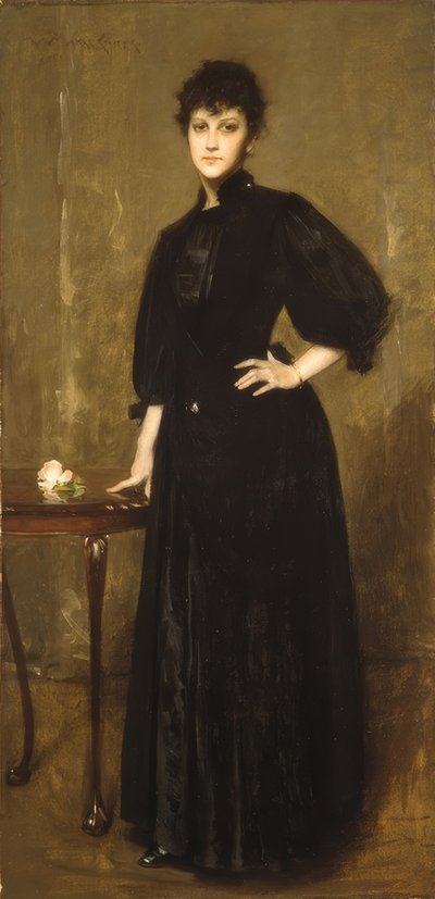 黒衣の女 作： William Merritt Chase