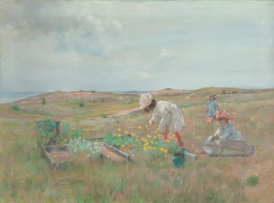 花を集める 作： William Merritt Chase
