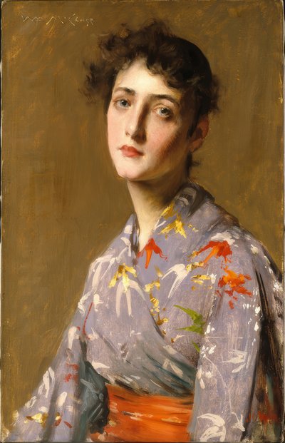 和装の女の子 作： William Merritt Chase