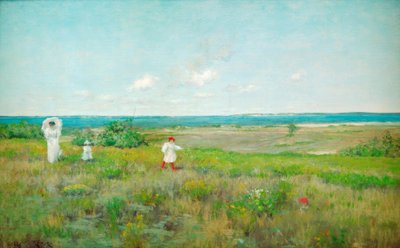 ビーチに近い、シンネコック 作： William Merritt Chase