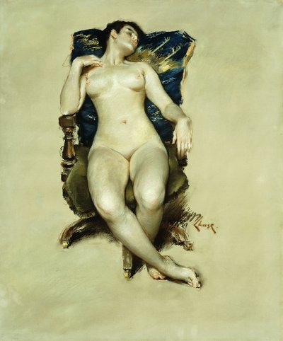 休憩、 作： William Merritt Chase