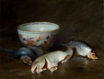 魚のある静物 1910年 （油彩・キャンバス） 作： William Merritt Chase