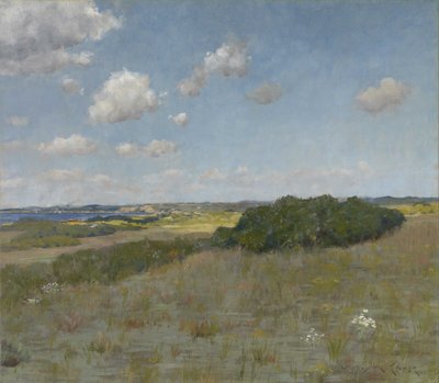 日光と影、シネコックヒルズ 作： William Merritt Chase