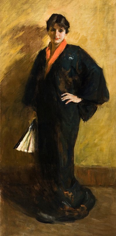 青い着物 作： William Merritt Chase