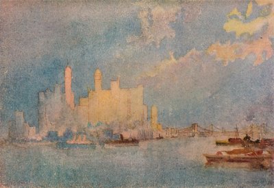 ニューヨーク・フロム・ザ・サウンド、c1913 作： William Monk