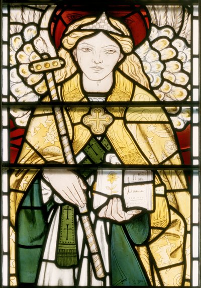大天使ラファエル、1862（ステンドグラス） 作： William Morris