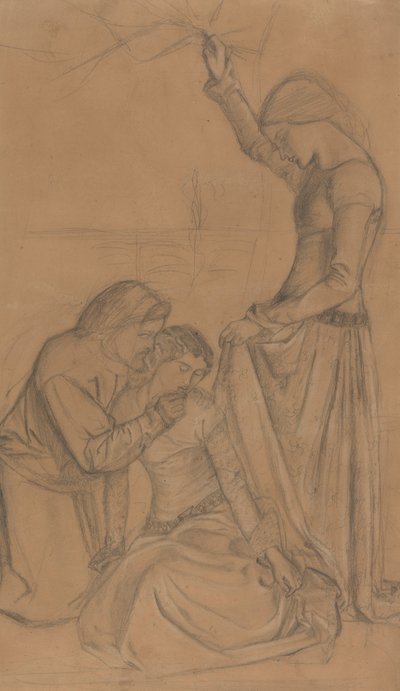 庭の 3 つの図の構成 作： William Morris