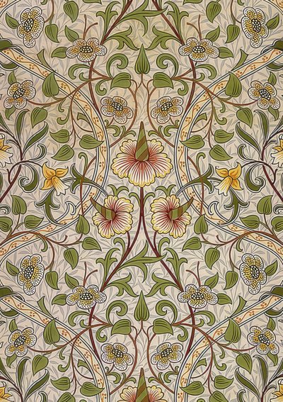 装飾的な生地。 1876-90 作： William Morris