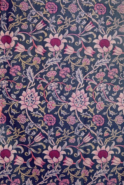 &39;Evenlode&39;生地、ハマースミステラス、1883年 作： William Morris