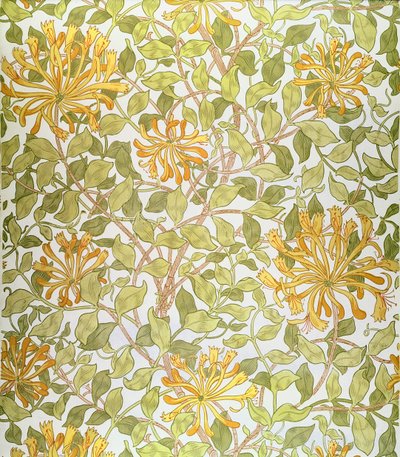 「ハニーサックル」デザイン、1883 作： William Morris
