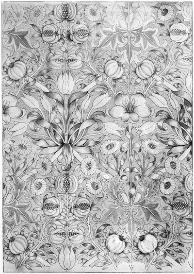 ユリとザクロパターンの壁紙、1887 1934。 作： William Morris