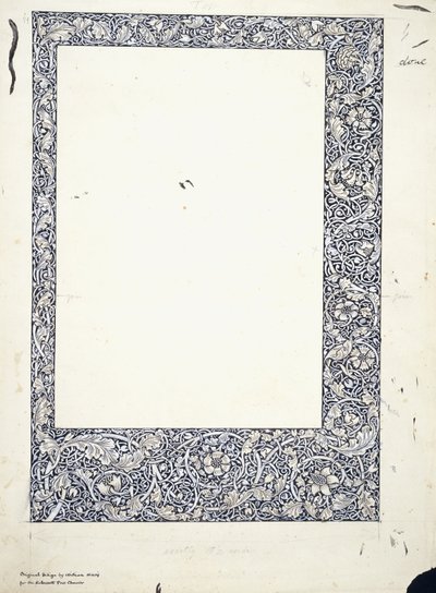 全ページの境界線の元の図面 作： William Morris