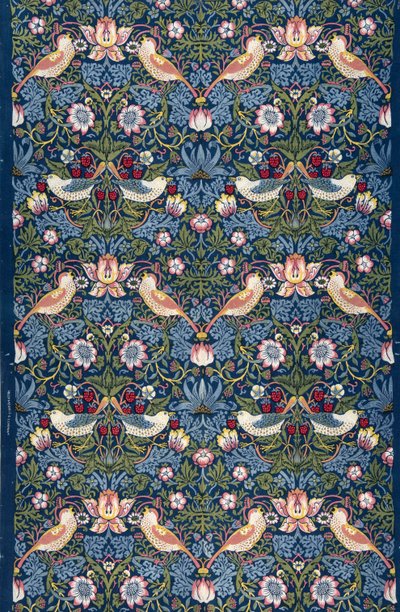 いちご泥棒。 装飾布、1883年。 作： William Morris