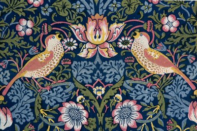 いちご泥棒。 装飾布、1883年。 作： William Morris