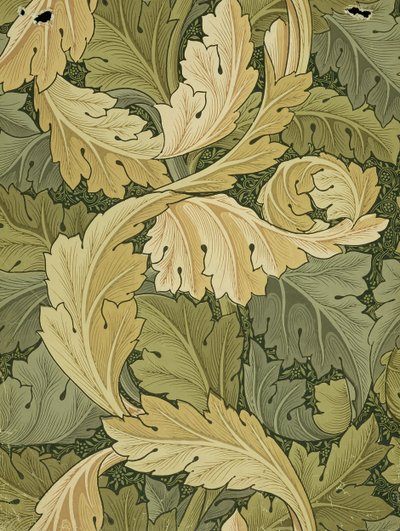 アカンサスの壁紙デザインウッドランド色、1875 作： William Morris