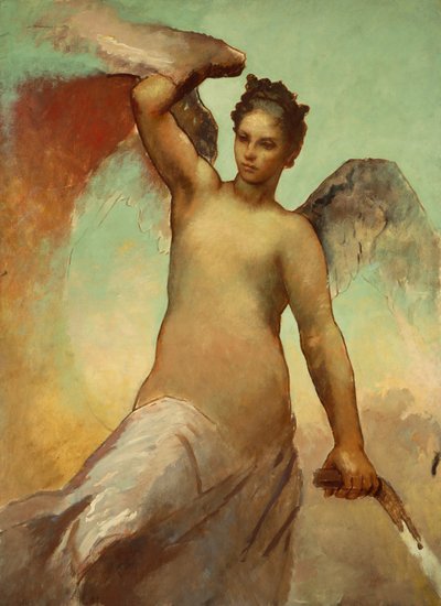 フォーチュン、「発見者」の習作、1878年頃（キャンバスに油彩） 作： William Morris Hunt