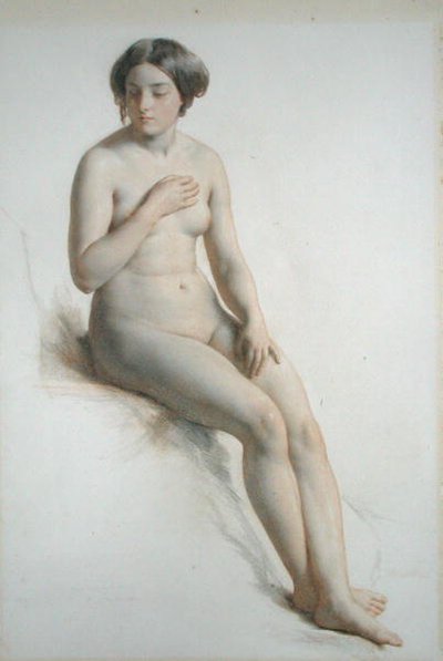 少女のヌード・スタディ 作： William Mulready