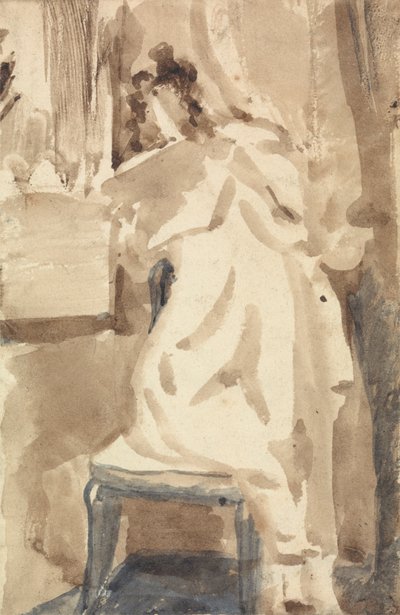 読書する女の子のための研究 作： William Mulready