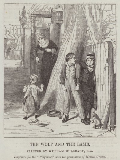 オオカミと子羊 作： William Mulready