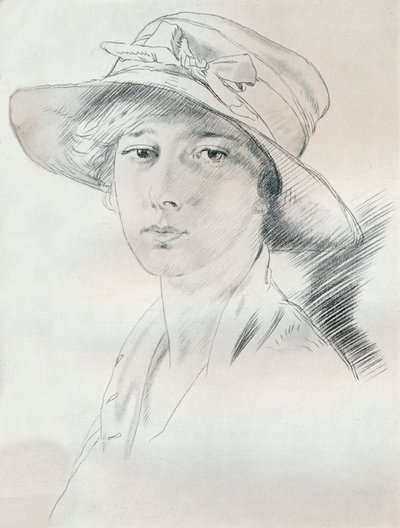 鉛筆による肖像画の研究、20世紀1932年 作： William Newenham Montague Orpen