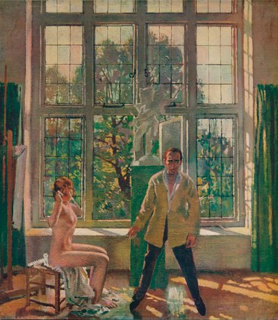 モデルの自画像、c1905、c1932。 作： William Newenham Montague Orpen