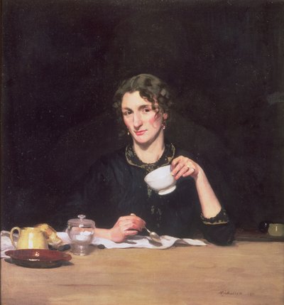 朝食の女性または Le Dejeuner de Marie 作： William Nicholson