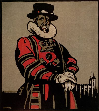 ウィリアム・ハイネマンが発行した「ロンドンタイプ」のビーディーター 作： William Nicholson
