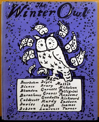 The Winter Owl の表紙、Cecil Palmer 発行、ロンドン 作： William Nicholson