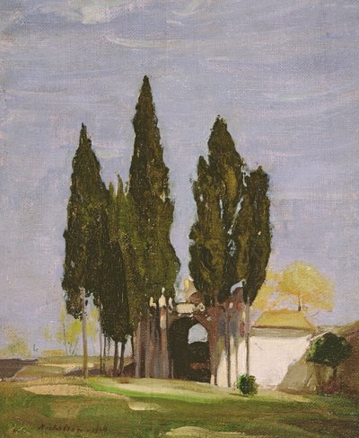 ヒノキ、パラティーノの丘、ローマ 作： William Nicholson