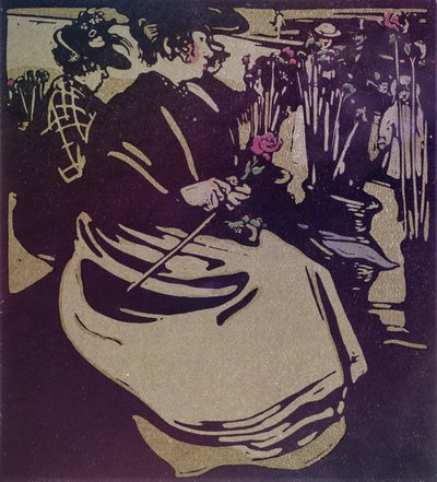 ウィリアム・ハイネマンが出版した「ロンドン・タイプ」のフラワー・ガール 作： William Nicholson