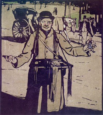 ウィリアム・ハイネマン発行の「ロンドン・タイプ」のホーカー 作： William Nicholson
