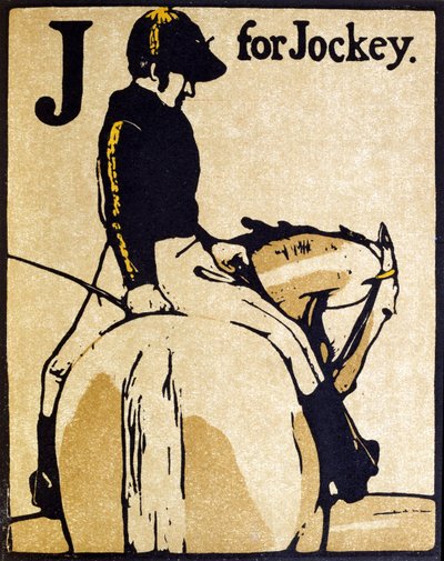 ジョッキーの J、ウィリアム ハイネマン発行の「アルファベット」のイラスト 作： William Nicholson