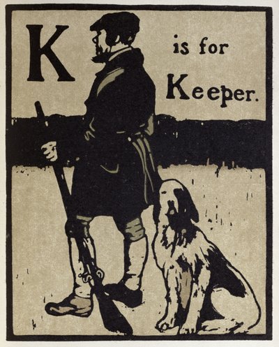 K は Keeper の意味、William Heinemann 発行の「An Alphabet」のイラスト 作： William Nicholson