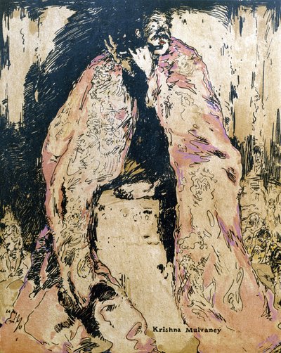 クリシュナ・マルバニー、「Characters of Romance」のイラスト、1900 年に初版 (カラー リソ) 作： William Nicholson