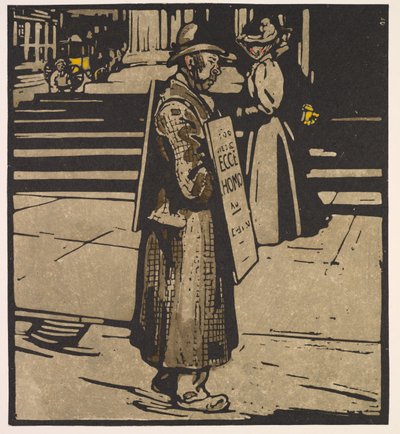 ロンドンのタイプ: サンドイッチマン 作： William Nicholson