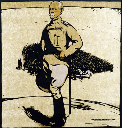 ウィリアム・ハイネマンによって最初に出版された「12の肖像」からのロバーツ卿 作： William Nicholson