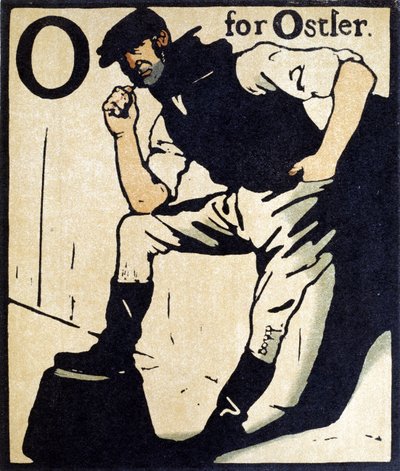 Ostler の O、William Heinemann 発行の「An Alphabet」のイラスト 作： William Nicholson